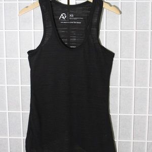 Women's BLACK split back tri-blend tank (LAA18)